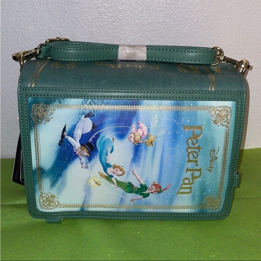 Loungefly Disney Peter Pan Book Series Convertible Crossbody Backpack and Wallet - Picture 8 of 16